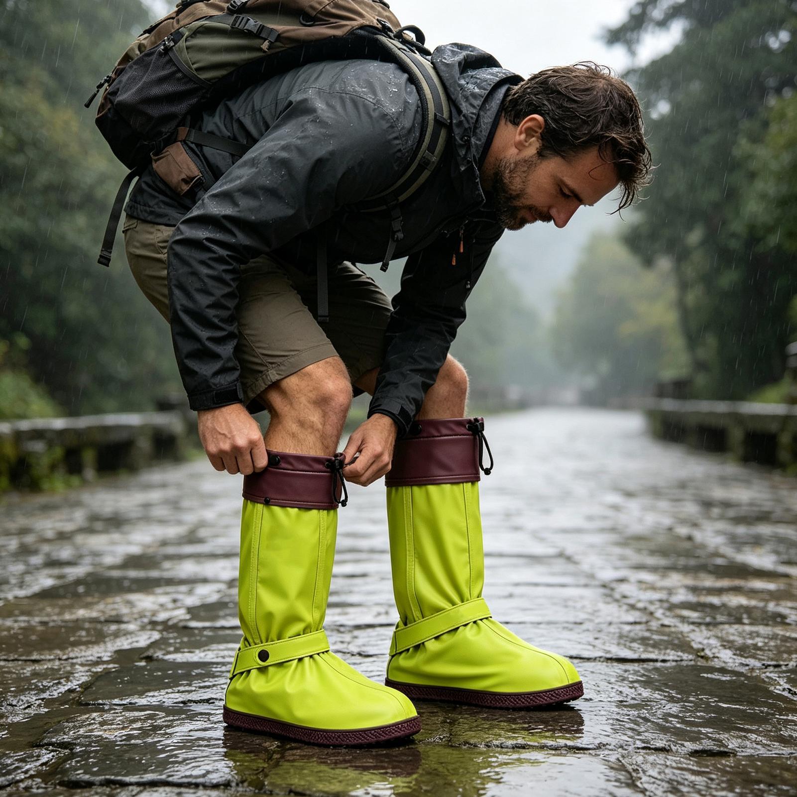防水シューズカバー、ジッパー付き、再利用可能、滑り止め加工、 - Cycling Commute Shoes のレビューと価格