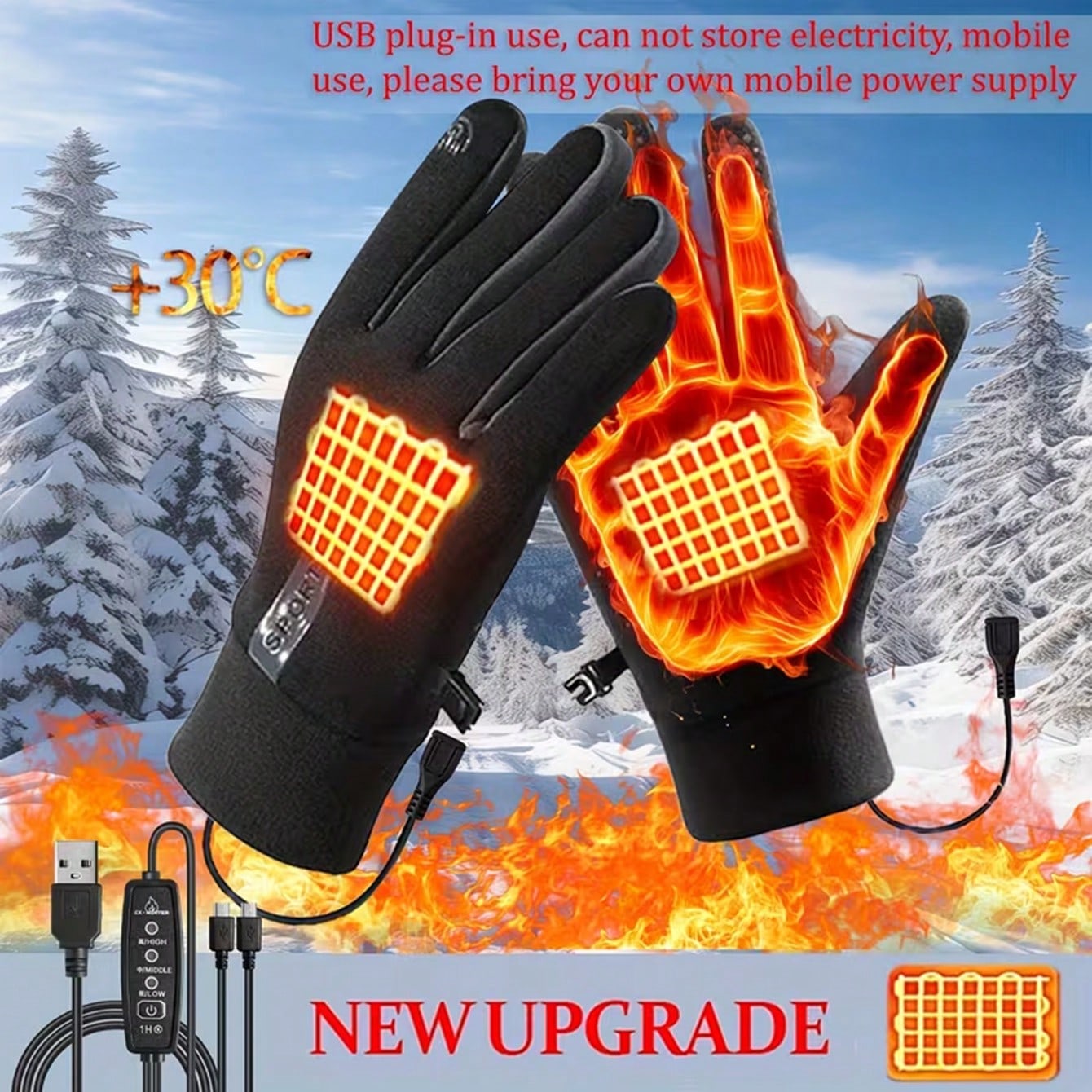電池不要の加熱手袋 |   両面から素早く加熱、タッチスクリ - Cycling Commute Essentials のレビューと価格