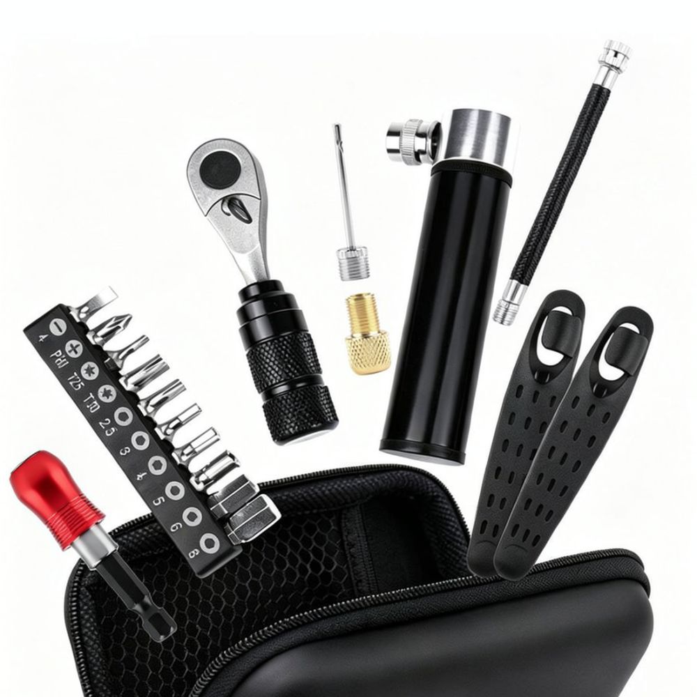 多機能ラチェットレンチ、タイヤレバー、空気入れを含む、あらゆ - Cycling Commute Essentials のレビューと価格