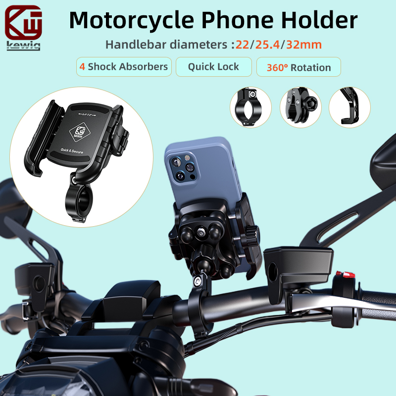 Kewig M8SP バイク用携帯電話ホルダー、振動緩和機能 - Commuter Bike Lock のレビューと価格
