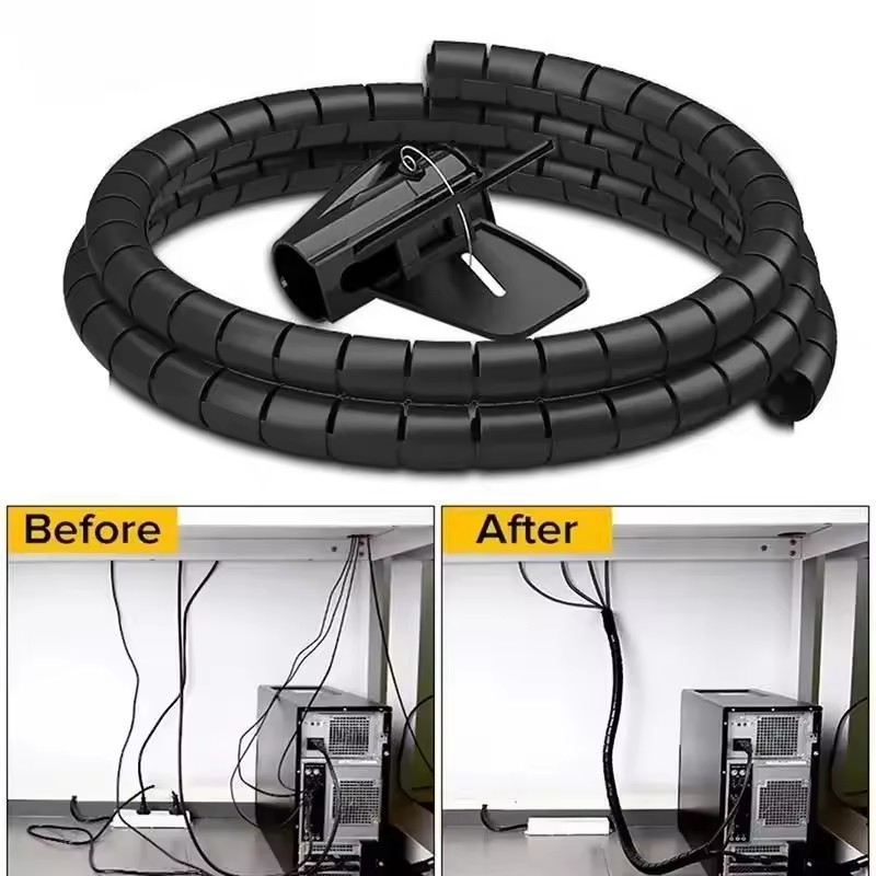 2M/1M 柔軟性のあるスパイラルケーブル保護チューブ、ケー - Cable Lock Flexible のレビューと価格