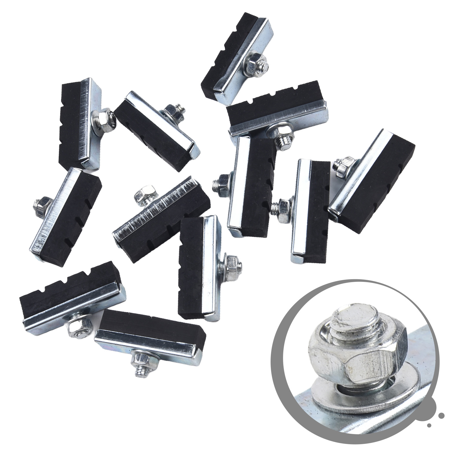 通勤用自転車ブレーキシュー 40mm 12個入り 黒色 簡単 - Cycling Commute Shoes のレビューと価格