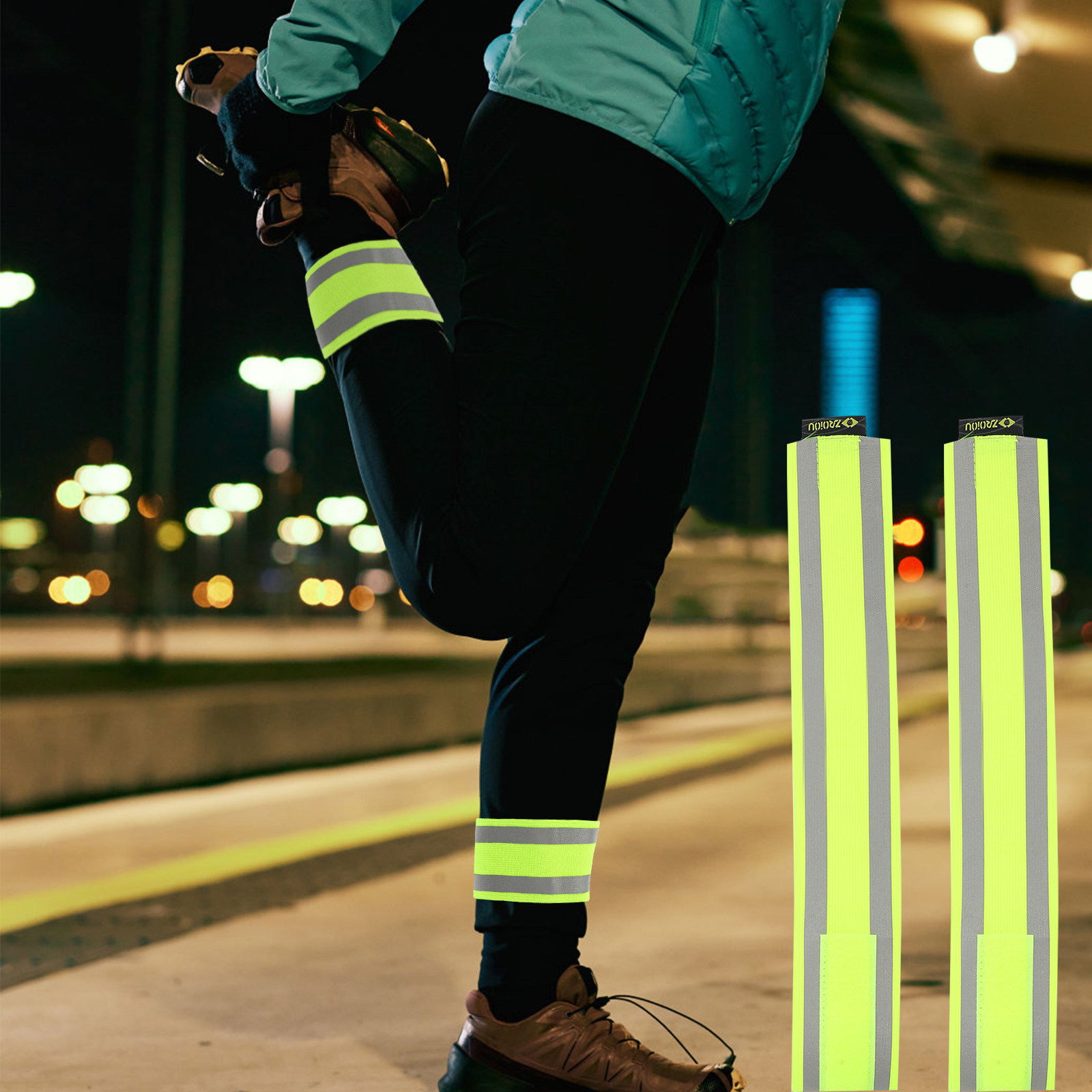 反射素材を使用した安全帯2本セット。ランニング、サイクリング - Cycling To Work のレビューと価格