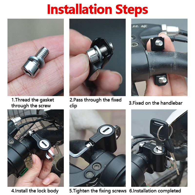    汎用型バイクヘルメットロック。自転車やバイクに取り付 - Commuter Bike Lock のレビューと価格
